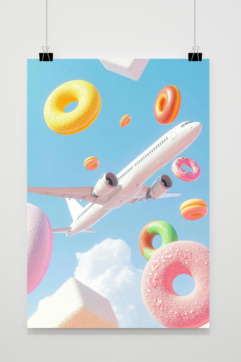 Affiche Avion Donuts