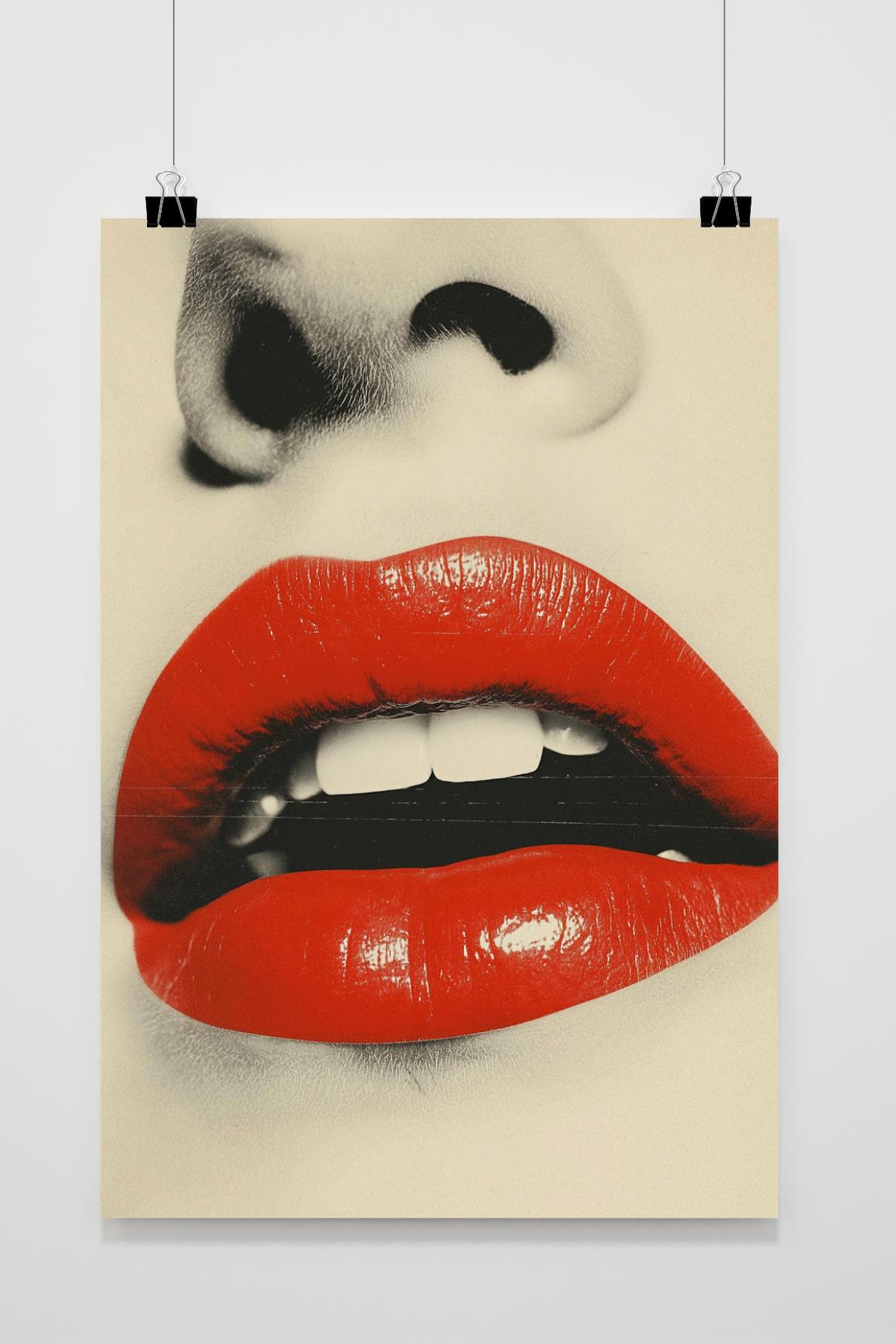 Affiche Lèvres Rouges de 25 Artstreet