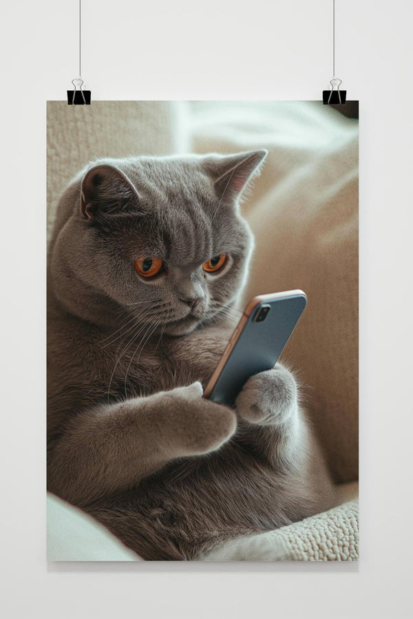 Katze Telefon Poster