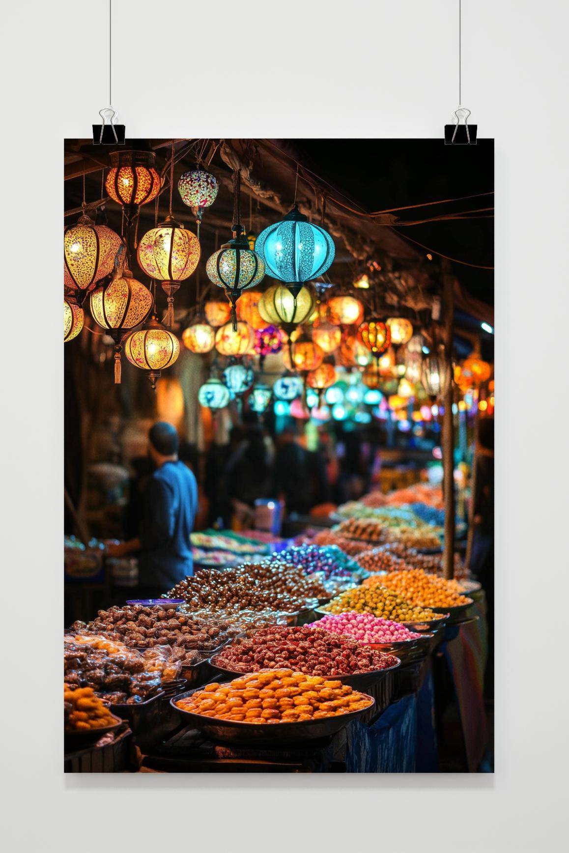 Póster Mercado Nocturno de 25 Artstreet