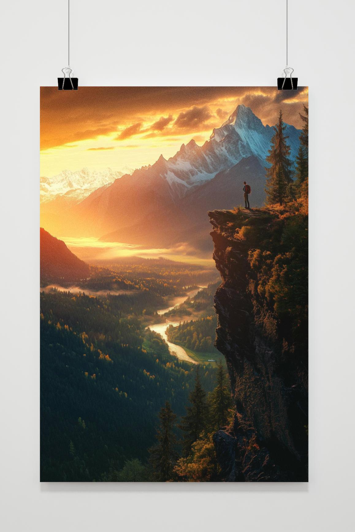 Póster Aventura en la Montaña de 25 Artstreet