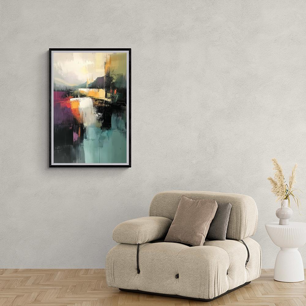 Aquarelle Abstraite dans un intérieur