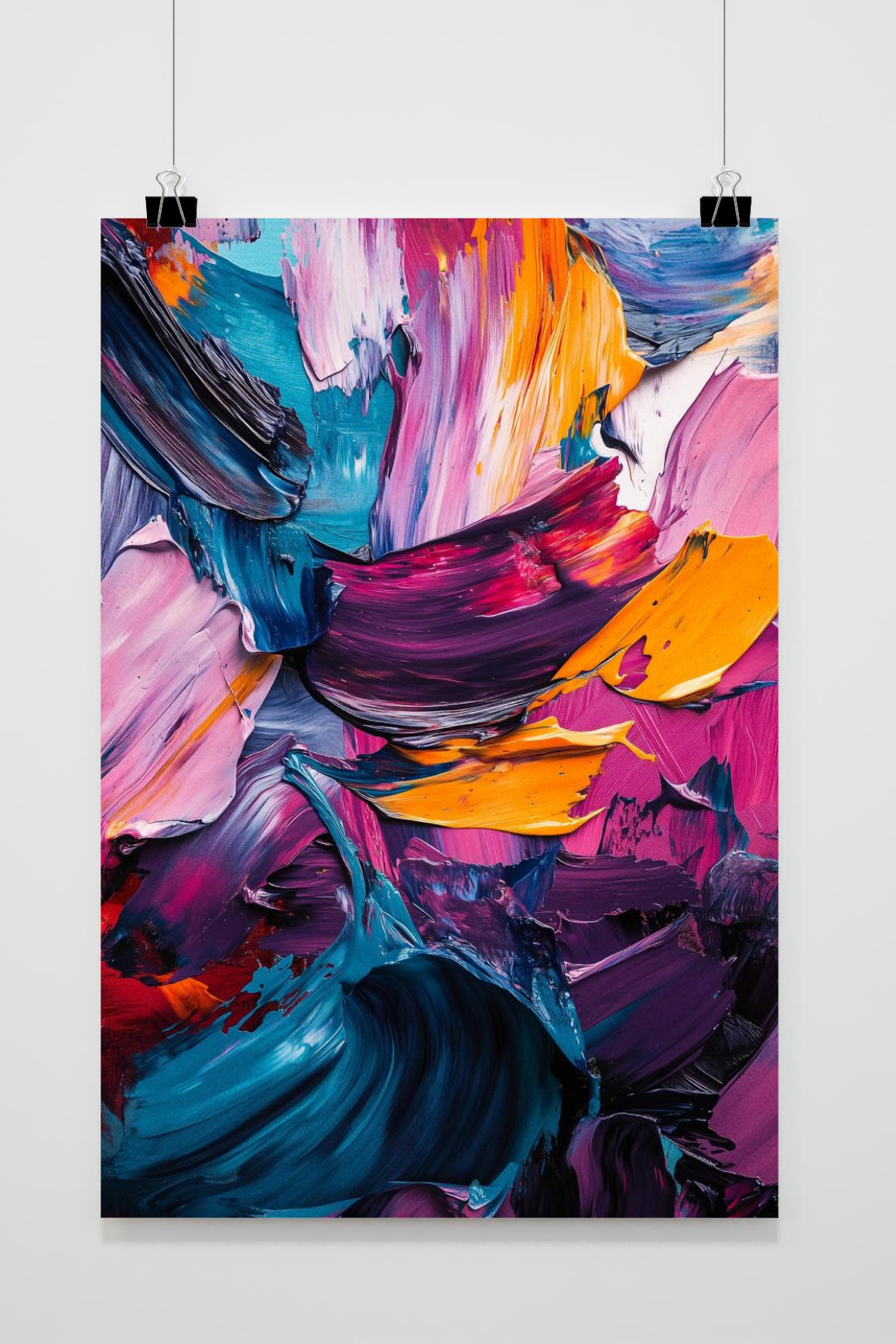 Affiche Coups de Pinceau Aquarelle de 25 Artstreet