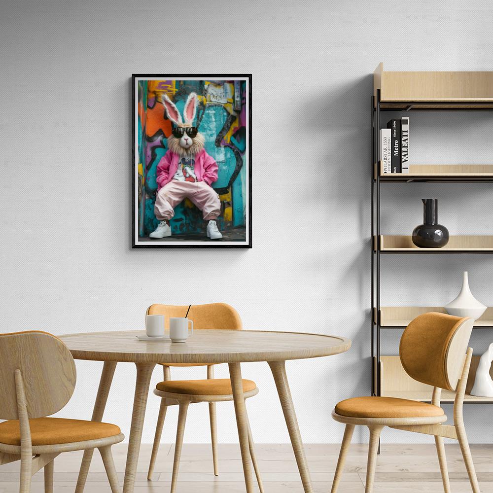 Lapin Hip-Hop dans un intérieur