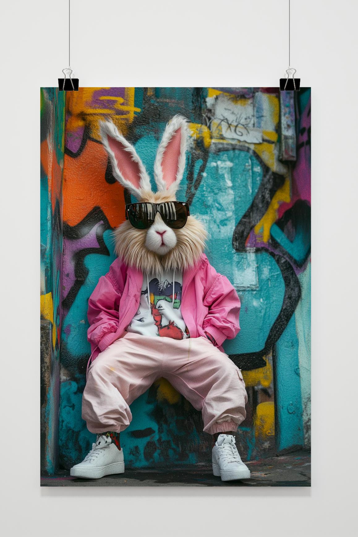 Affiche Lapin Hip-Hop de 25 Artstreet