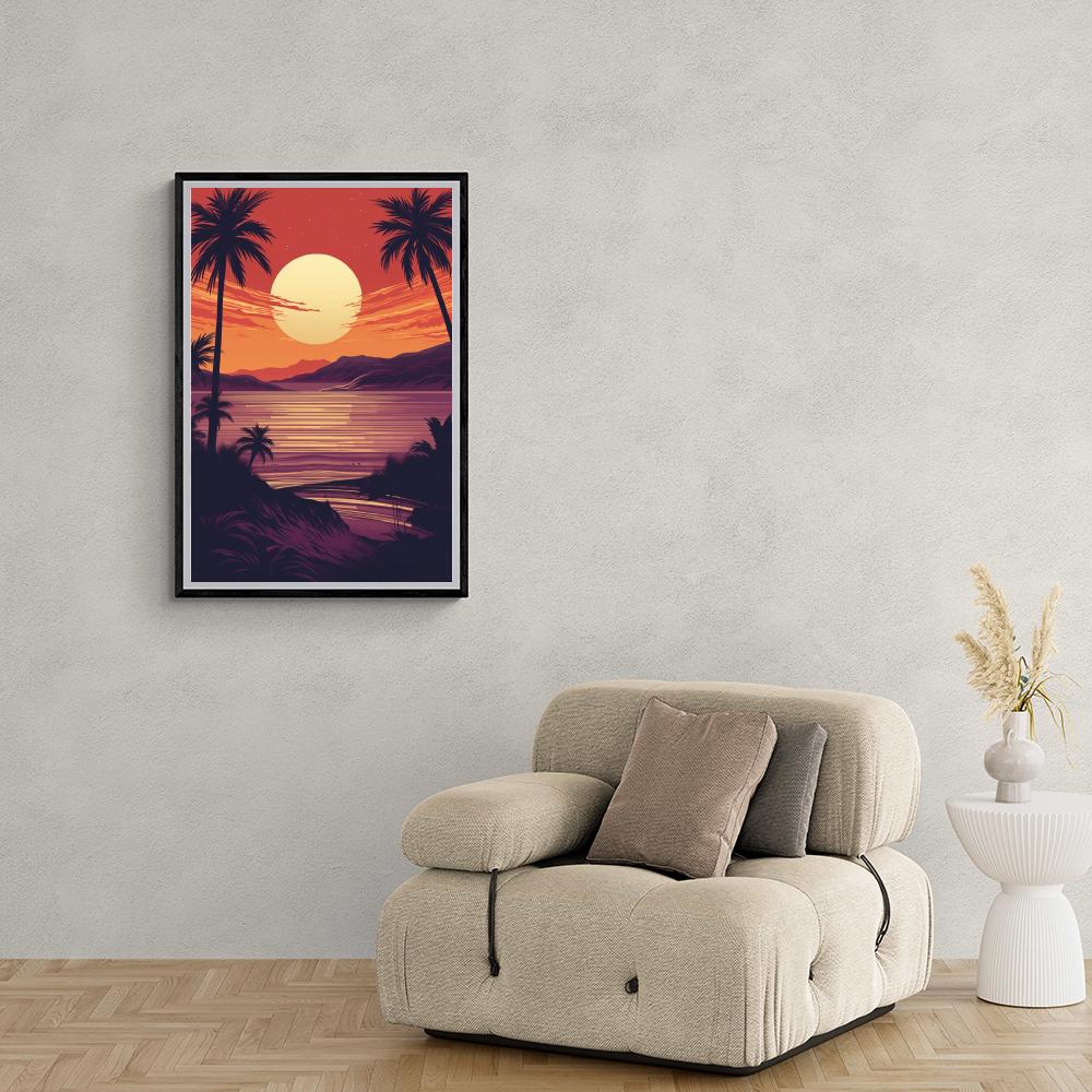 Coucher de Soleil Rétro dans un intérieur