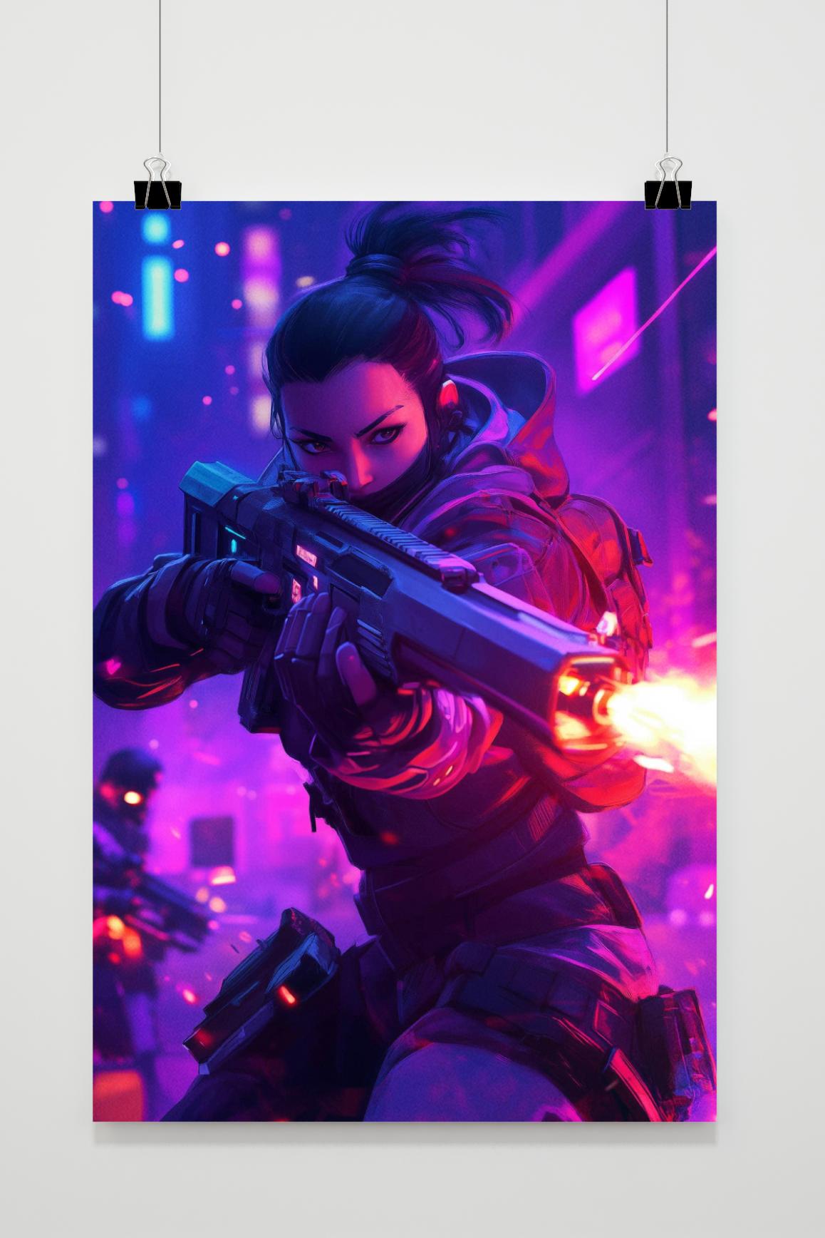 Affiche Femme Futuriste de 25 Artstreet