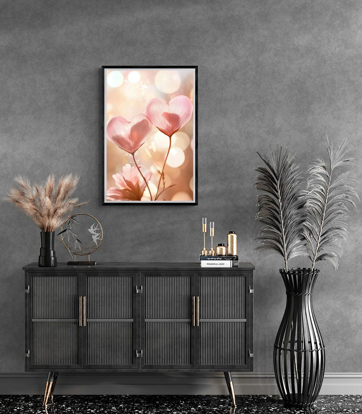 Flores en Forma de Corazón en un interior