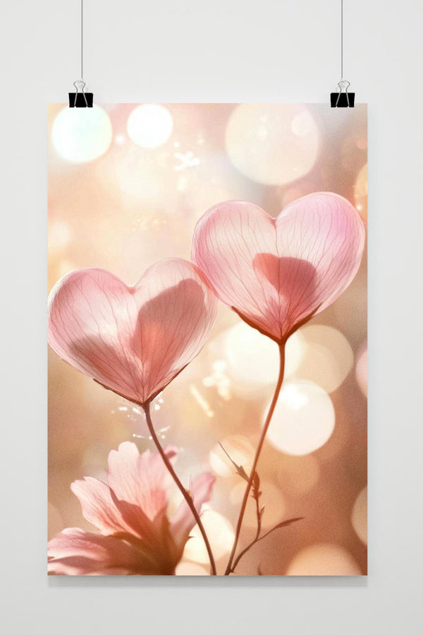 Hartvormige Bloemen poster