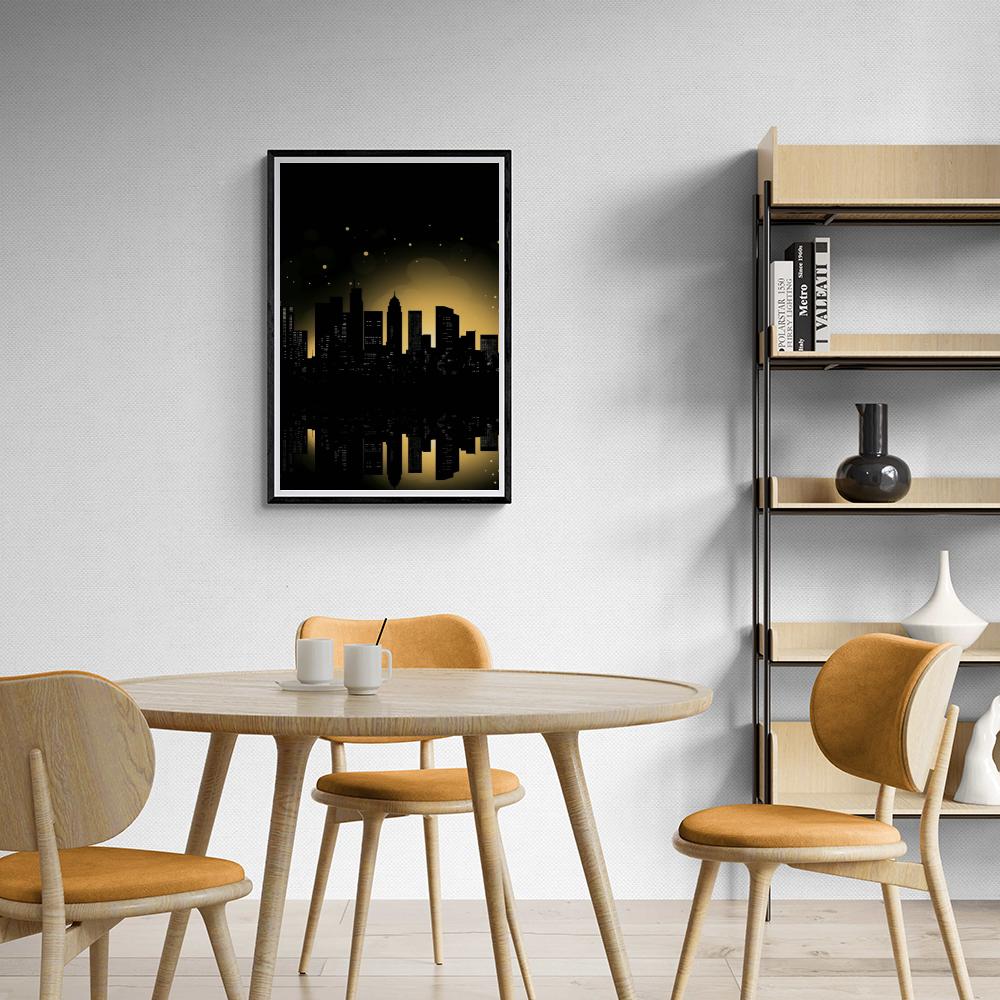 Skyline Urbaine dans un intérieur