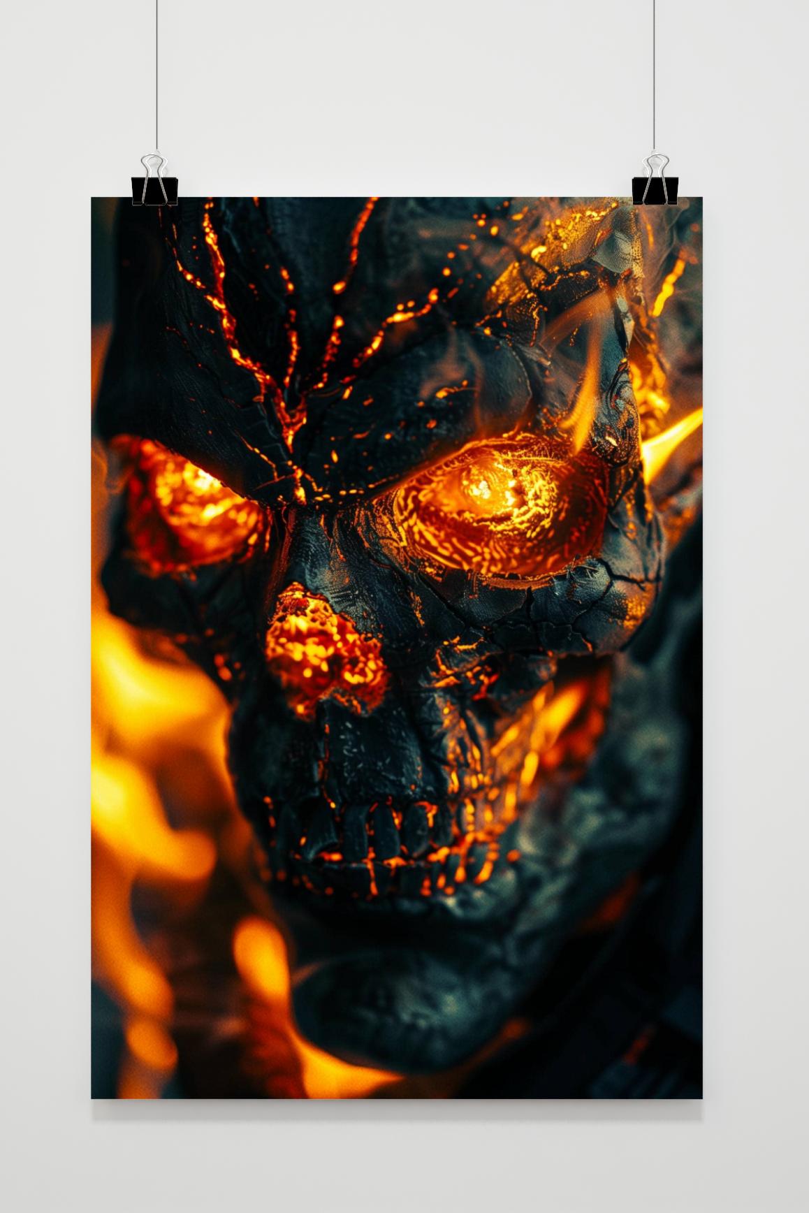 Póster Calavera en Llamas de 25 Artstreet