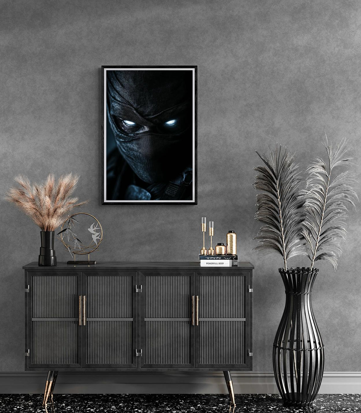 Noob Saibot Mortal Kombat en un interior