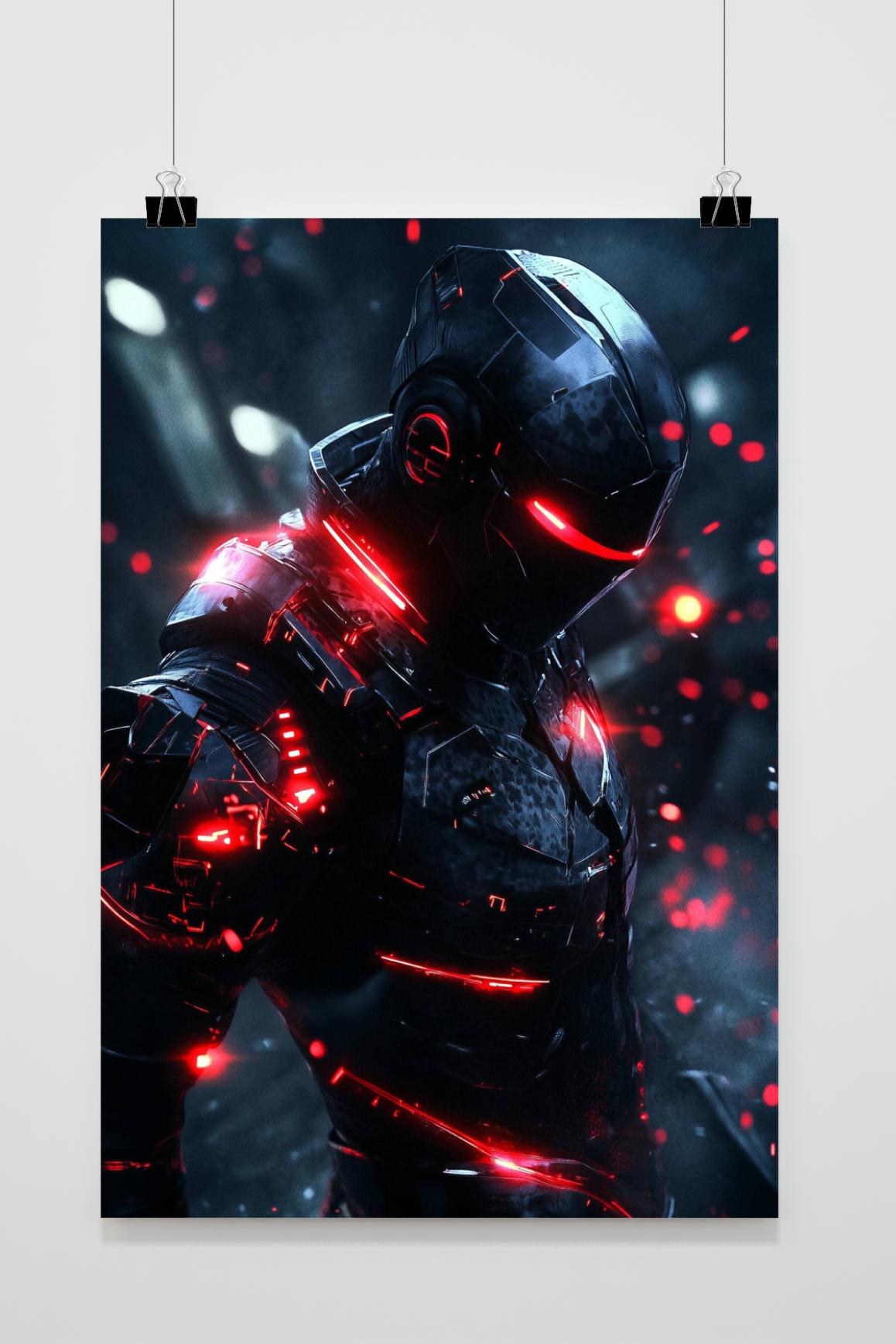 Affiche Robot Noir de 25 Artstreet