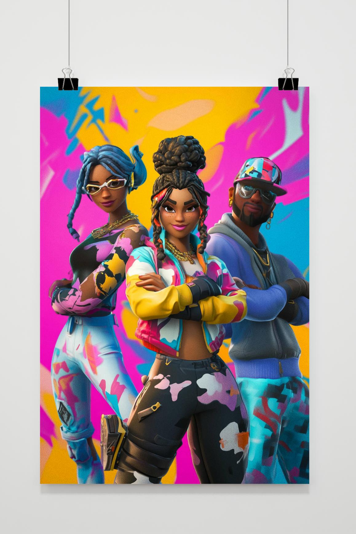 Póster Fortnite Squad de 25 Artstreet