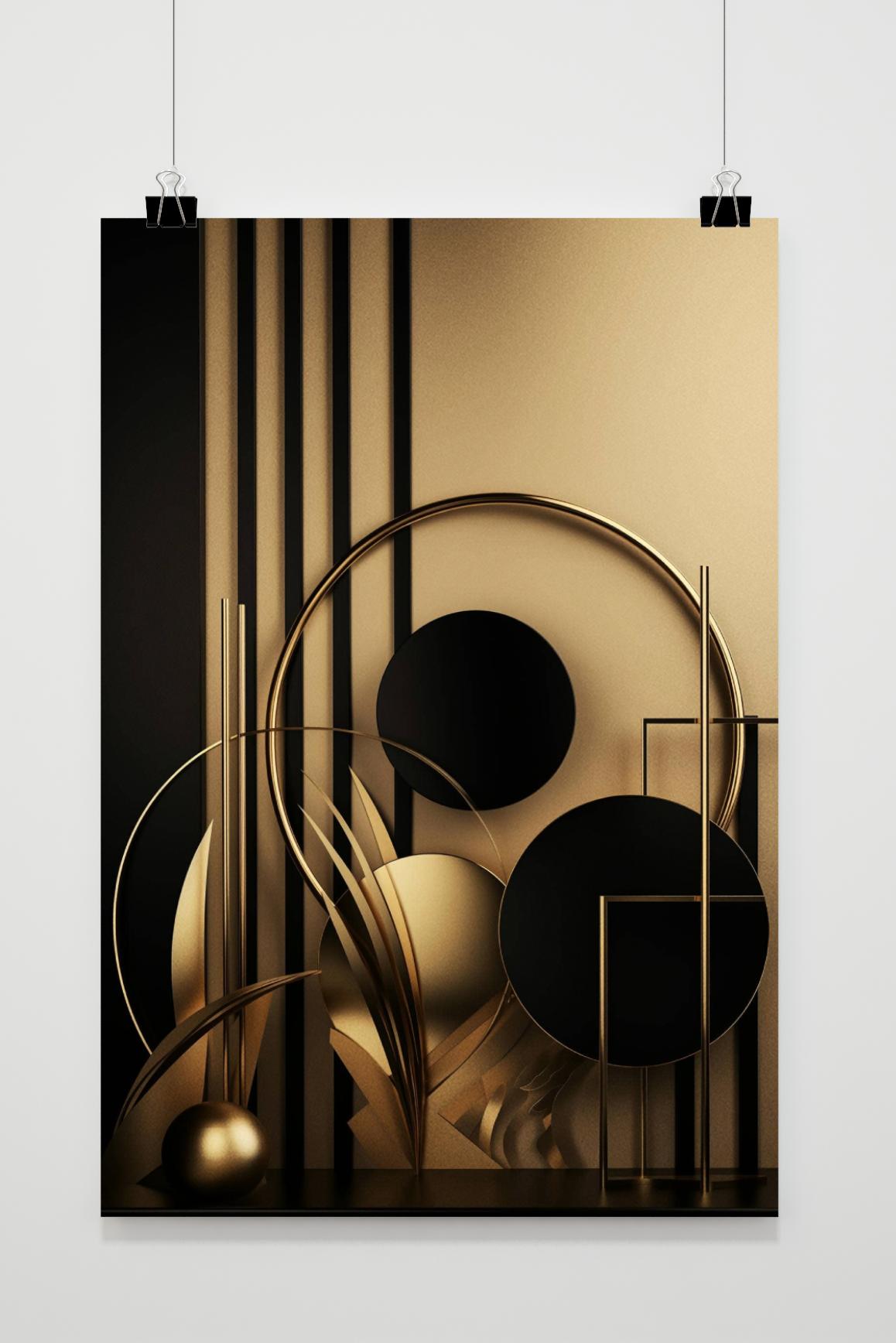 Affiche Cercles Abstrait de 25 Artstreet