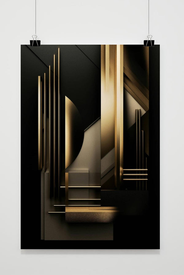 Geometrisch Gold Poster