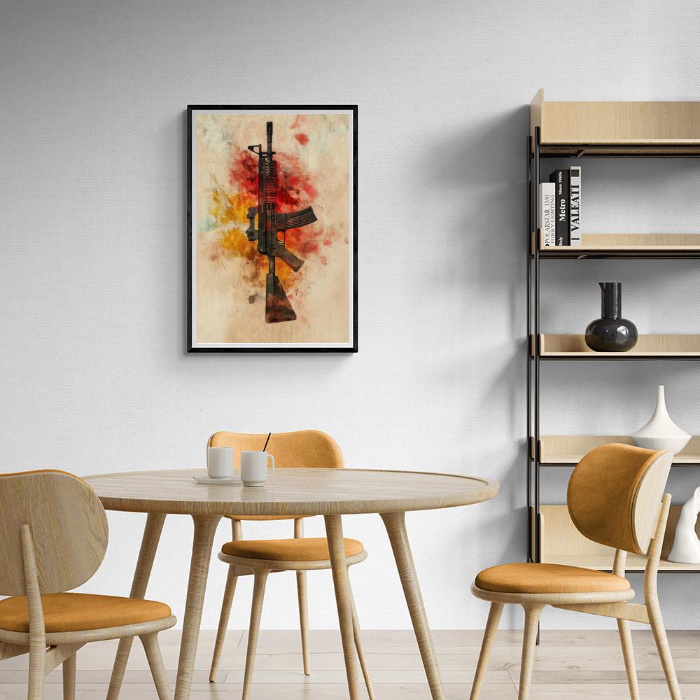Fusil dans un intérieur