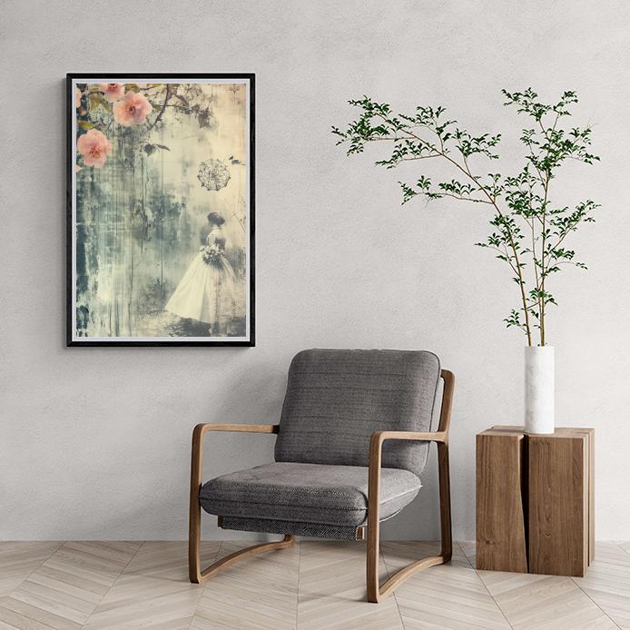 Femme Vintage dans un intérieur