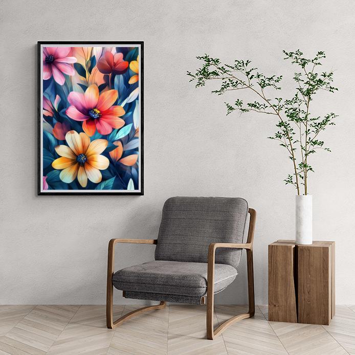 Fleurs Colorées dans un intérieur
