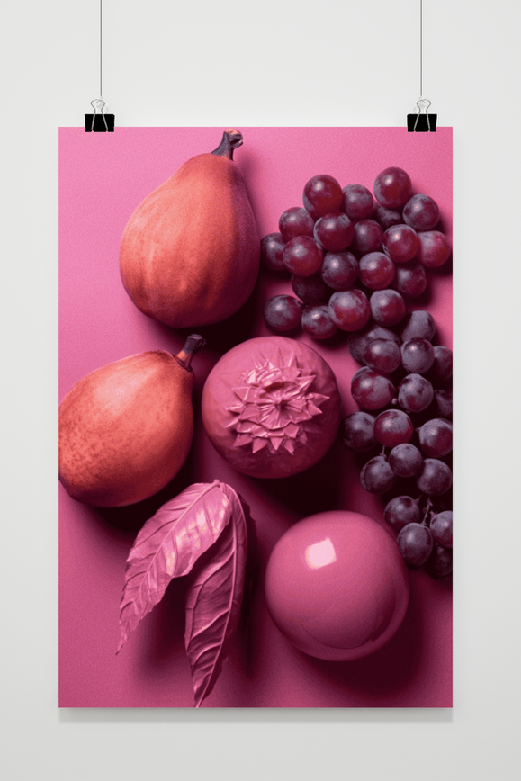 Rosa Früchte Poster
