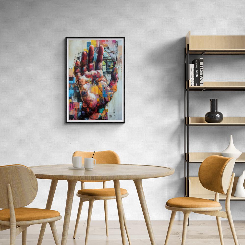 Main de Jésus dans un intérieur
