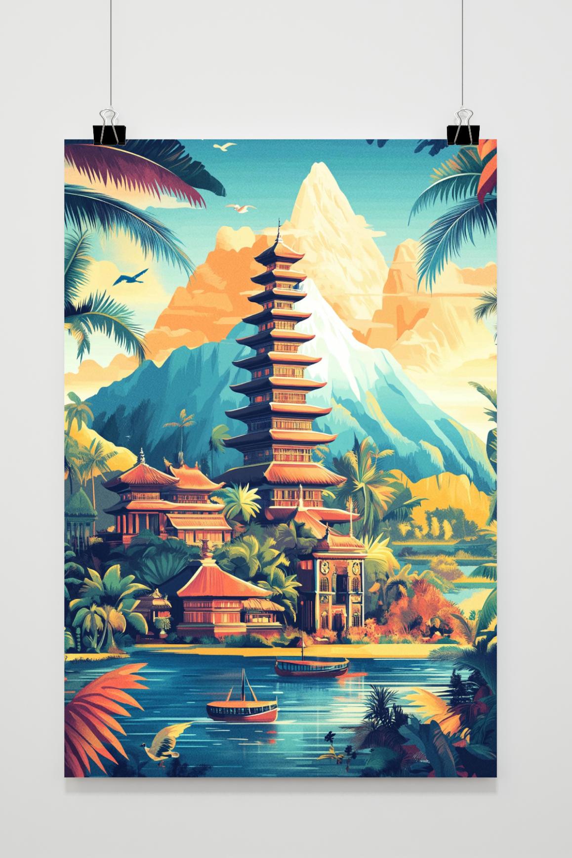 Affiche Bali Temples de 25 Artstreet
