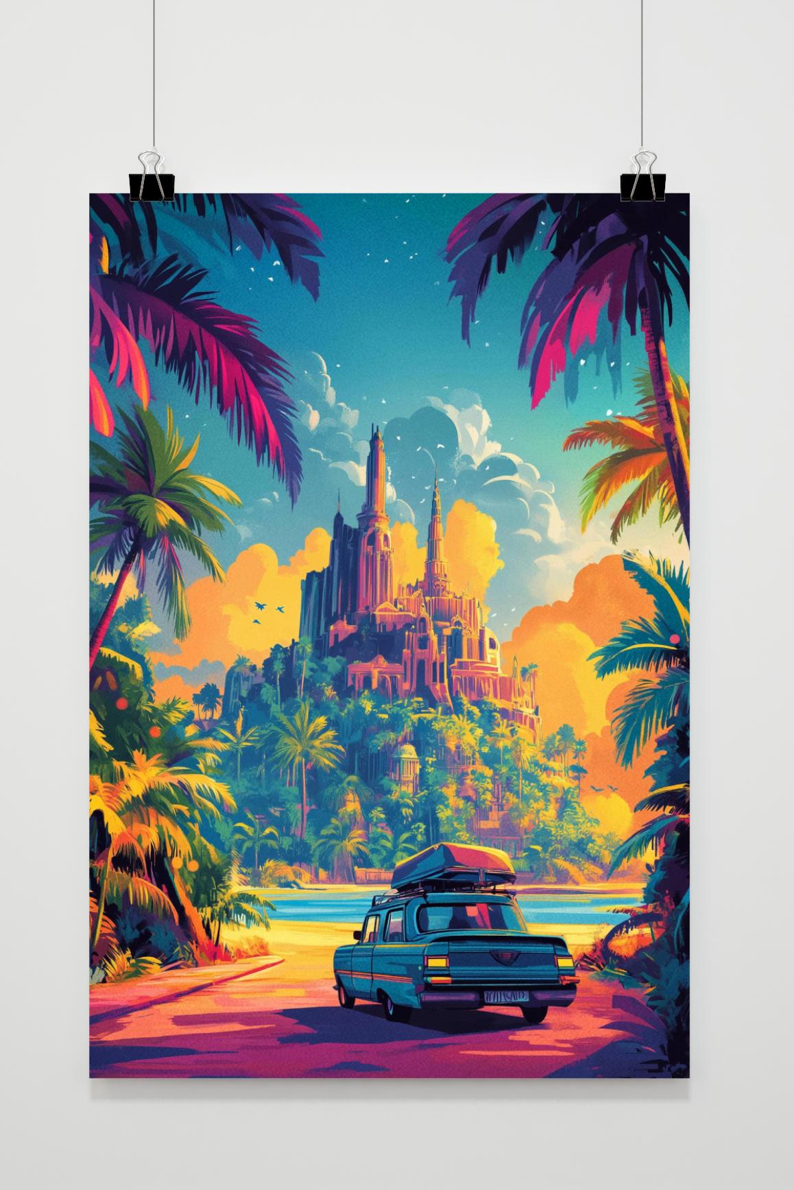Affiche Voiture de Voyage de 25 Artstreet
