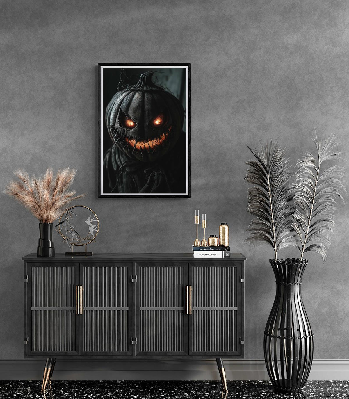Calabaza Terrorífica en un interior