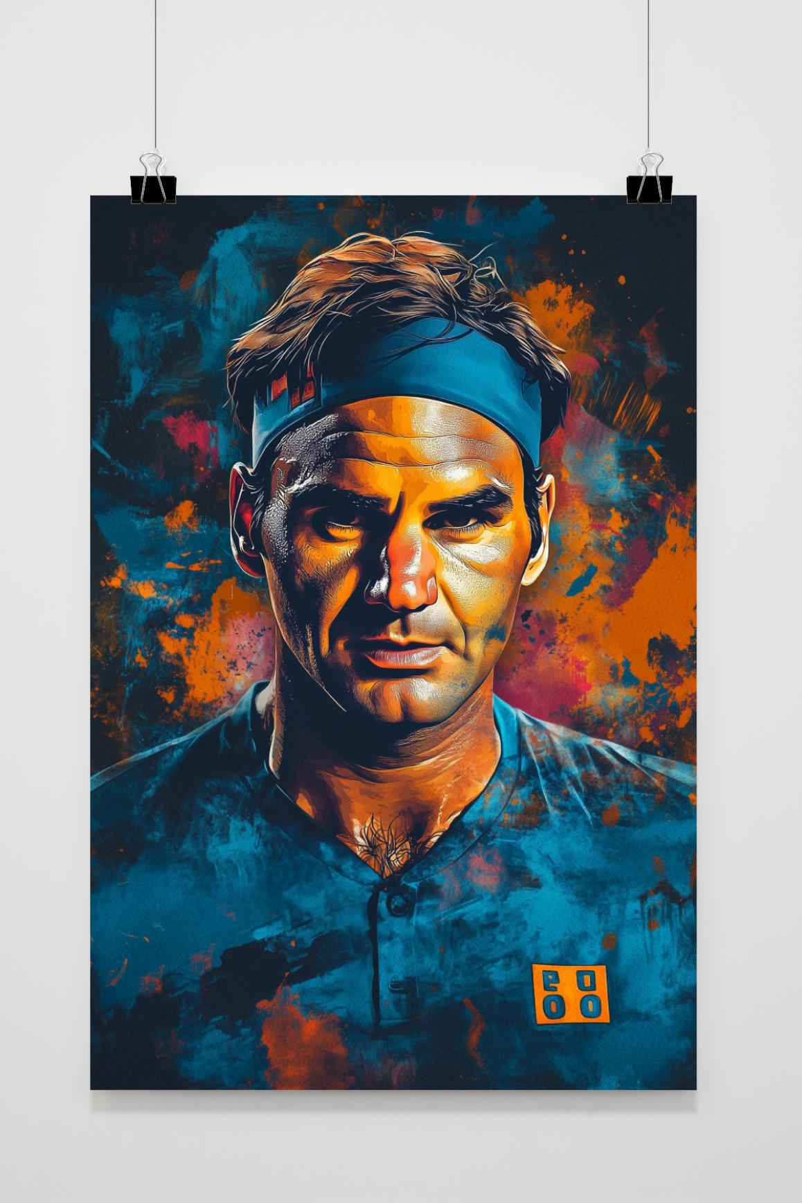 Affiche Portrait Roger Federer de 25 Artstreet