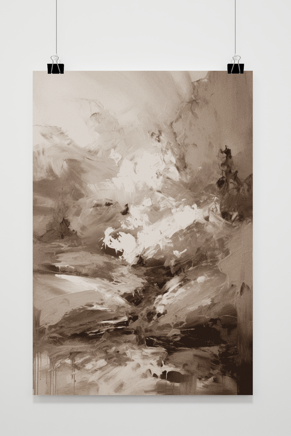 Abstract Beige poster