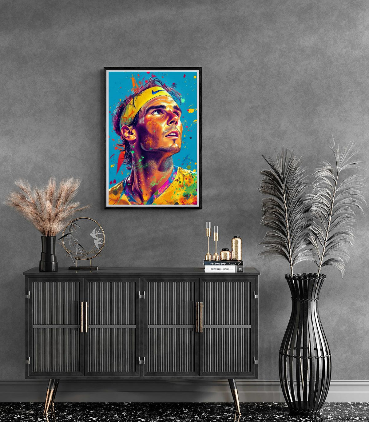 Rafael Nadal dans un intérieur