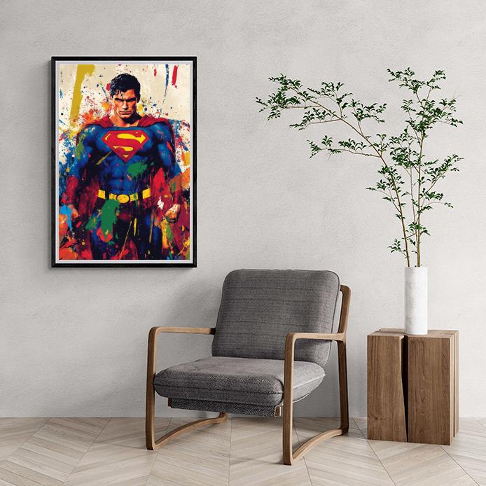Superman dans un intérieur