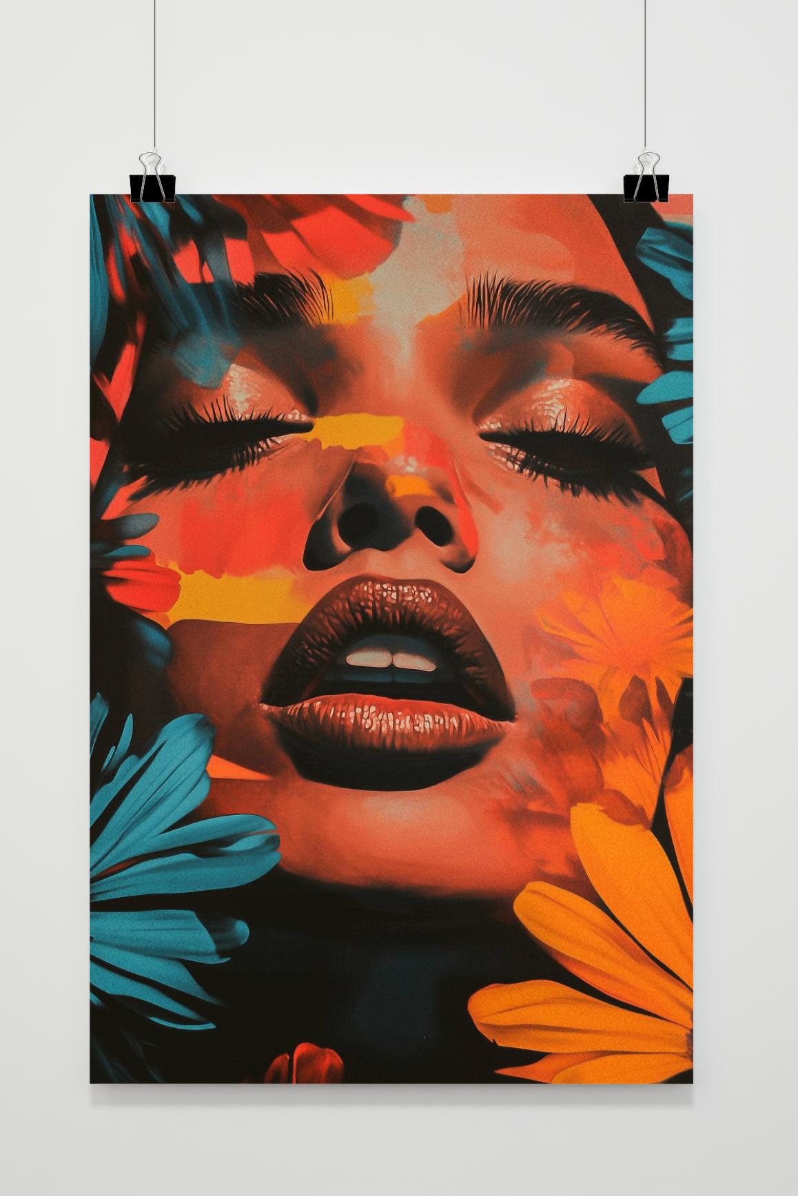 Affiche Gros Plan Femme de 25 Artstreet