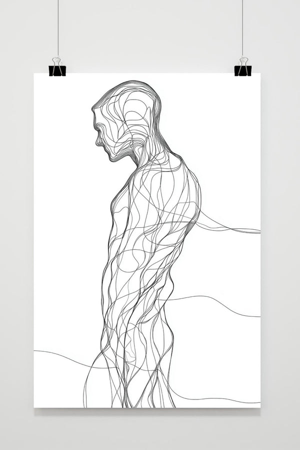 Man Minimalistisch poster