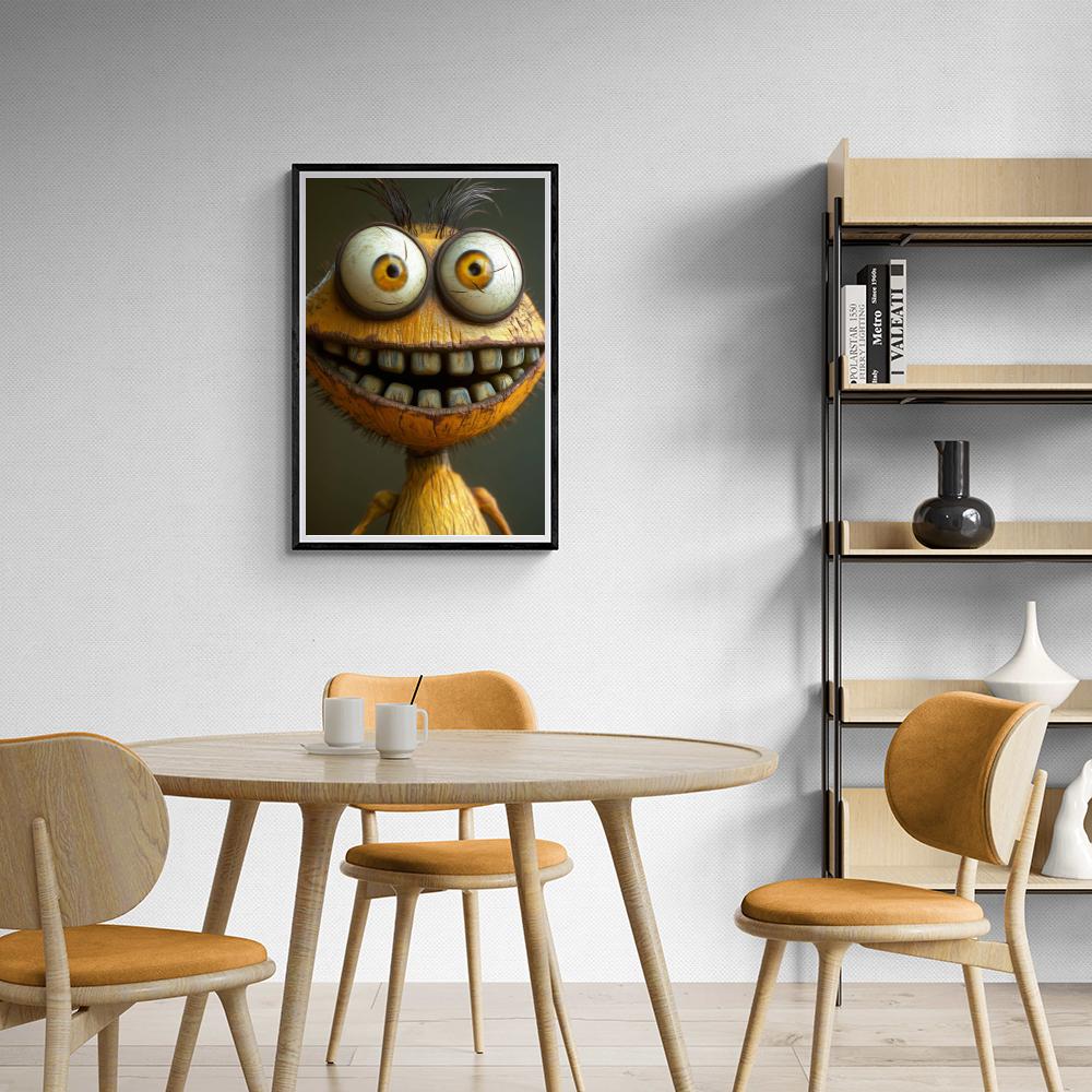 Monstre Cartoon dans un intérieur