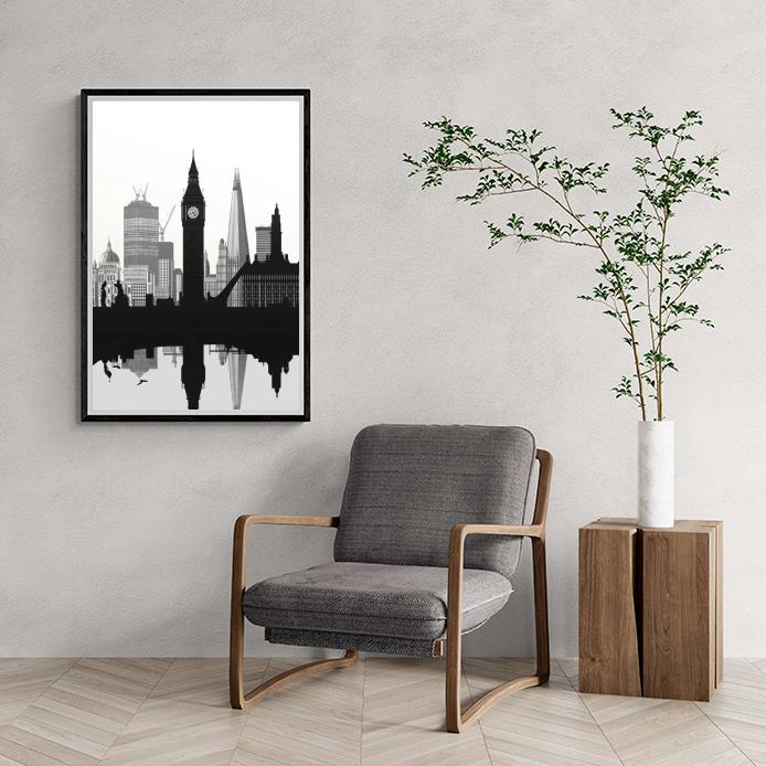 Monuments Noir et Blanc dans un intérieur