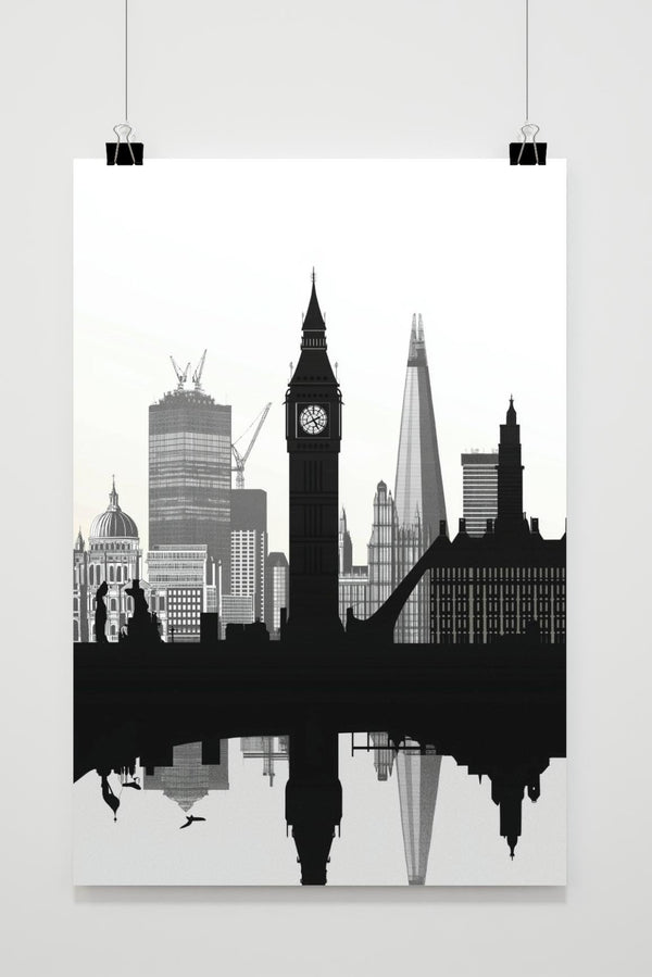 Póster Landmarks Blanco y Negro