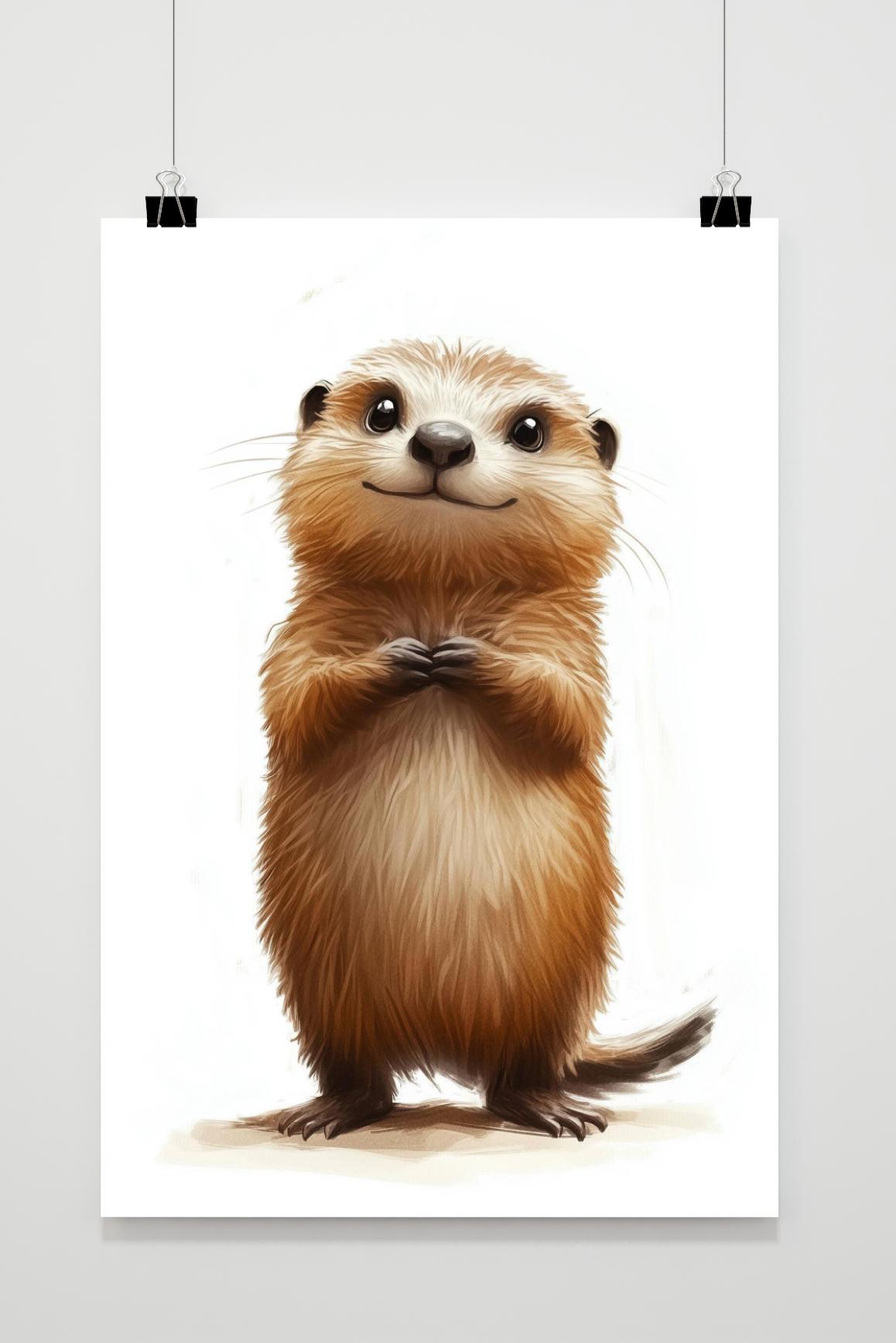 Affiche Loutre Mignonne de 25 Artstreet