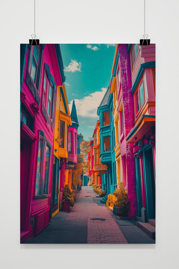 Póster Casas Coloridas