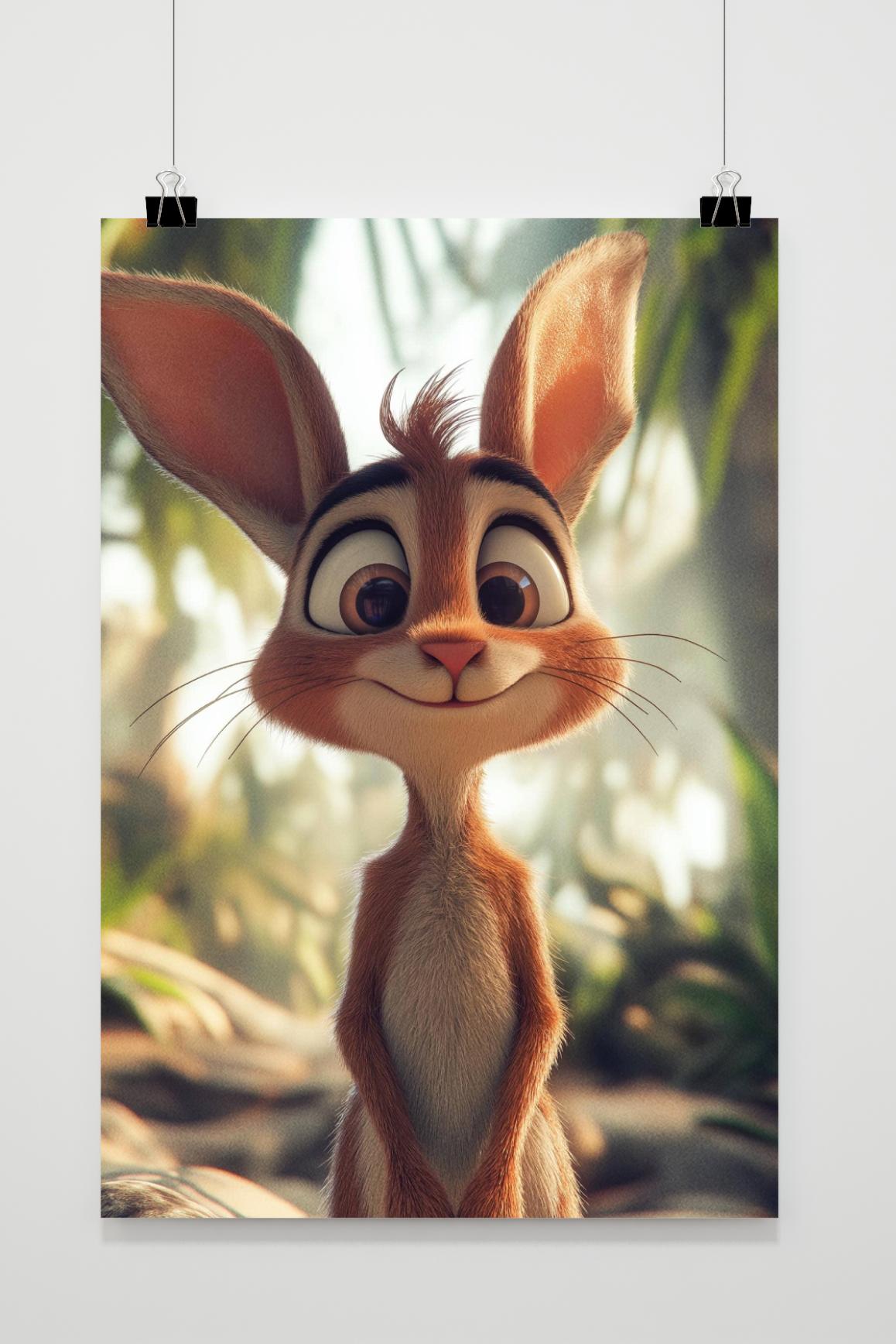 Póster Conejo de Dibujos Animados de 25 Artstreet