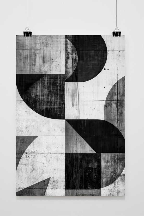 Geometrisch Zwart-Wit poster