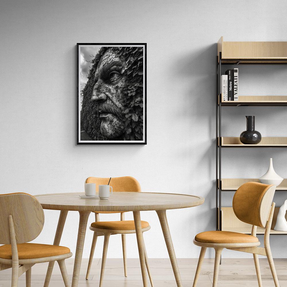 Visage Statue dans un intérieur