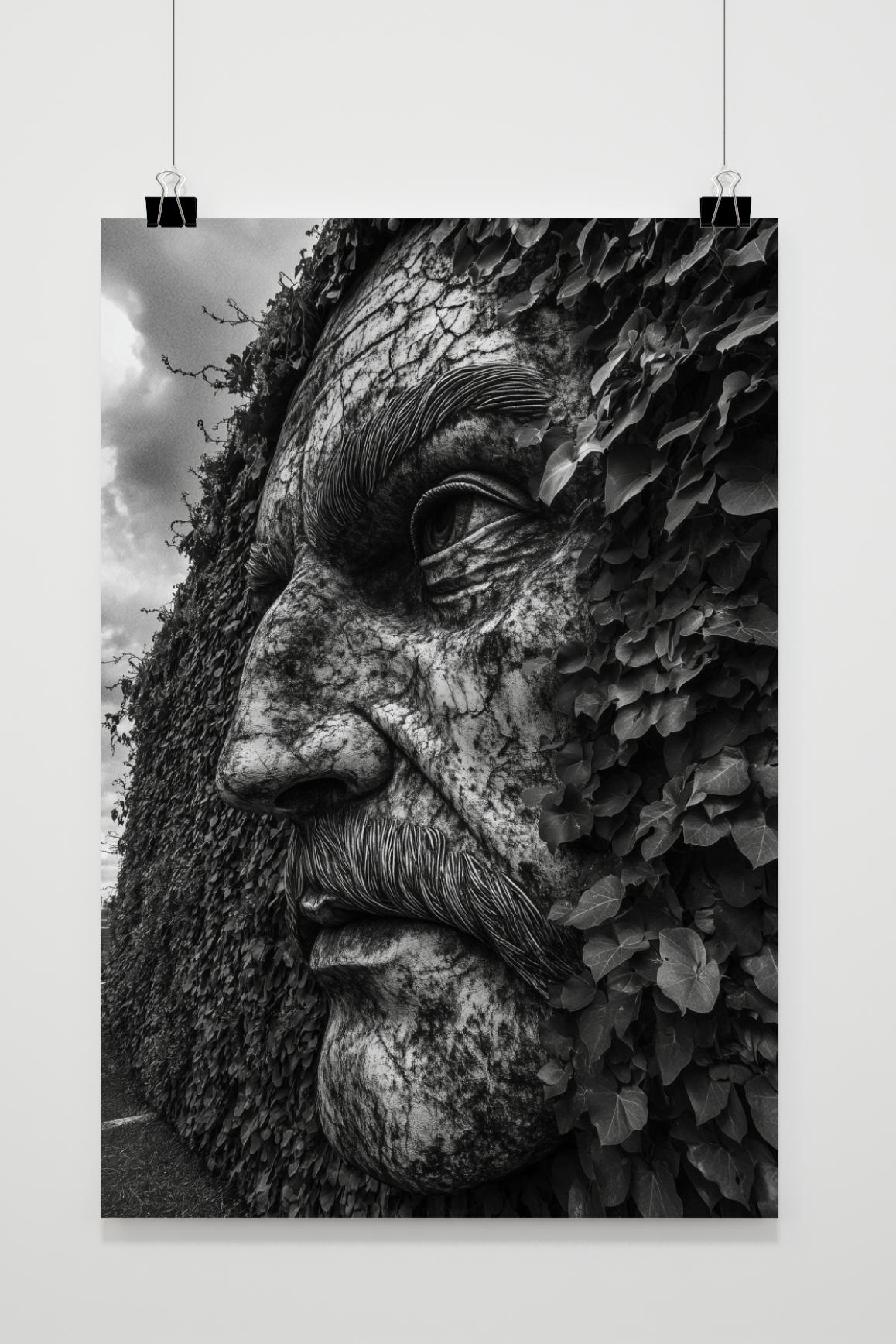 Affiche Visage Statue de 25 Artstreet