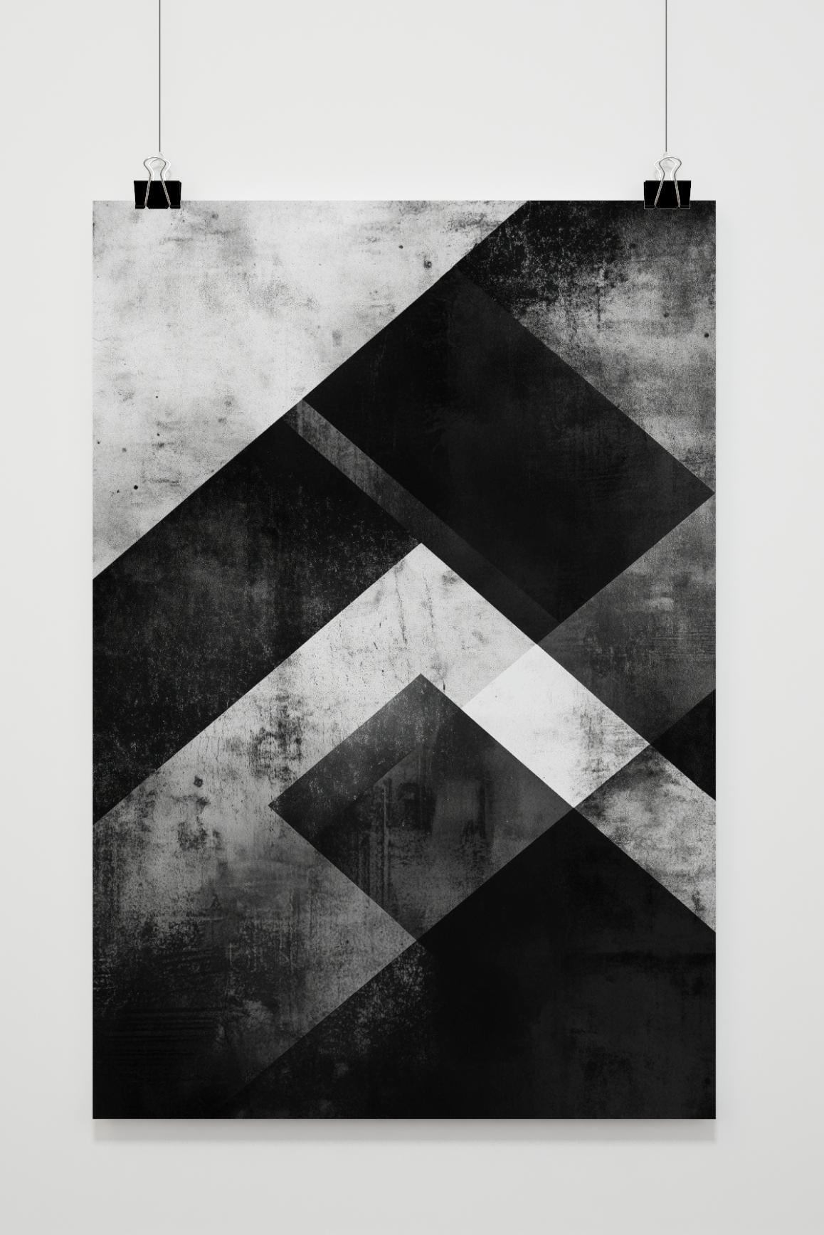 Affiche Abstrait Noir et Blanc de 25 Artstreet