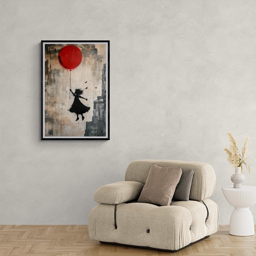 Meisje Banksy dans un intérieur