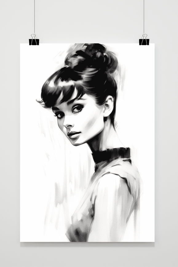 Póster Audrey Hepburn de 25 Artstreet