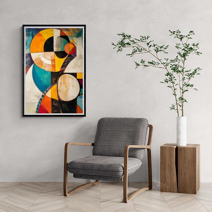 Aquarelle Abstraite dans un intérieur