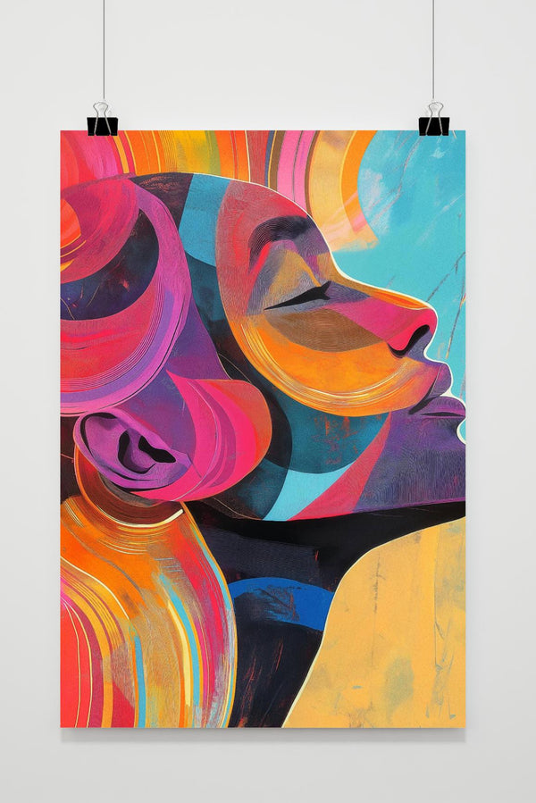 Gezicht Abstract poster