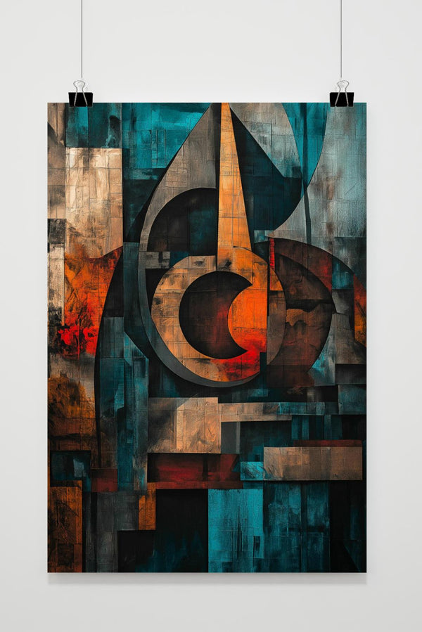 Geometrisch Kubisme poster