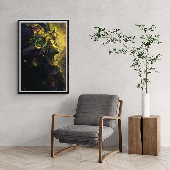 Déesse dans un intérieur